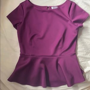 Purple peplum shirt